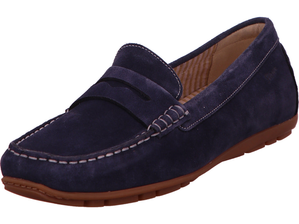 Sioux Damen Slipper Carmona-700 in dunkelblau