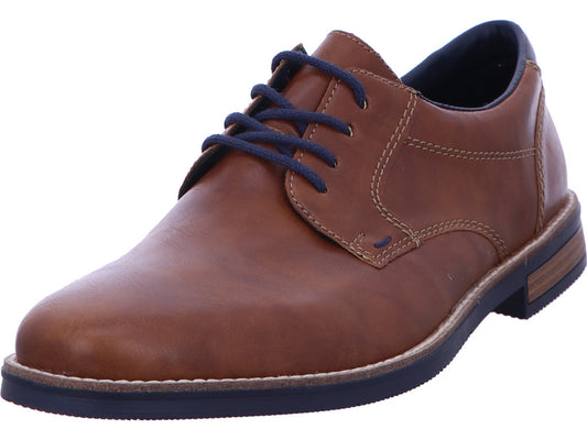 Rieker herenschoen met veters in een bruin-multicolor combinatie