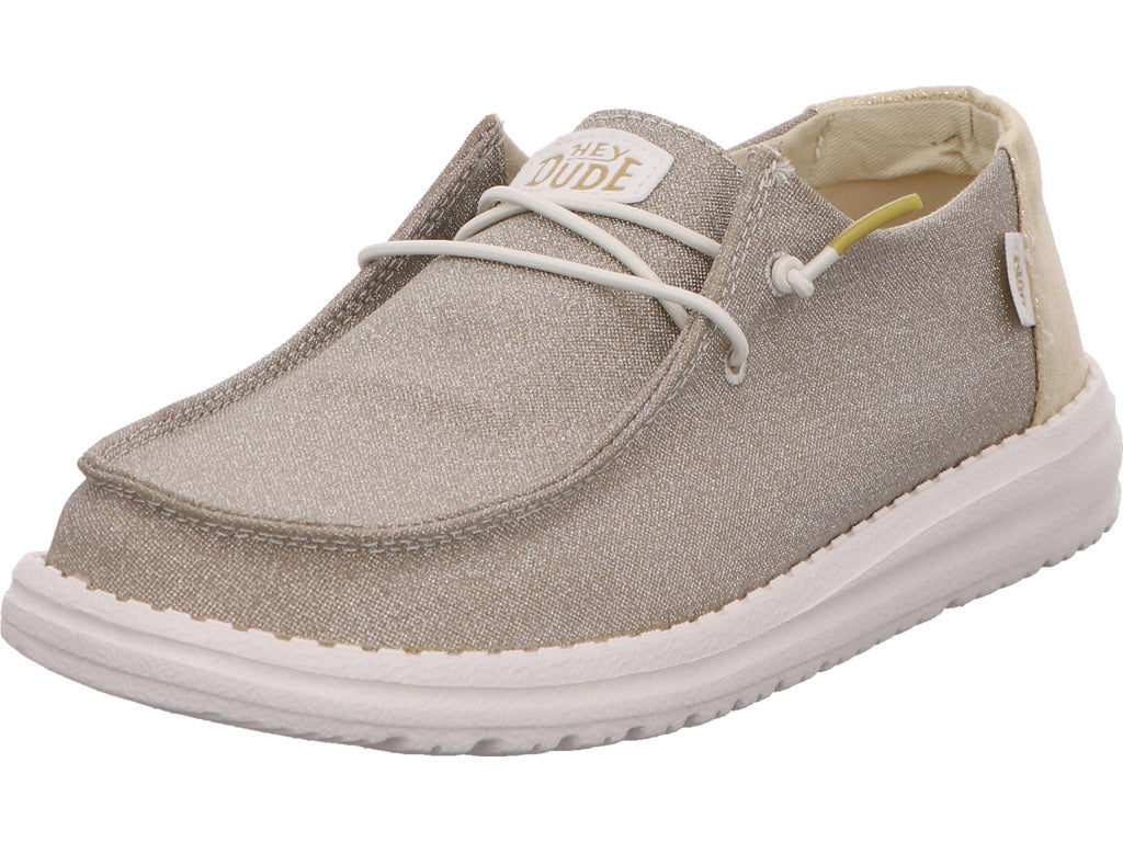 Hey Dude Damen Slipper Wendy Metallic in gold-kombiniert