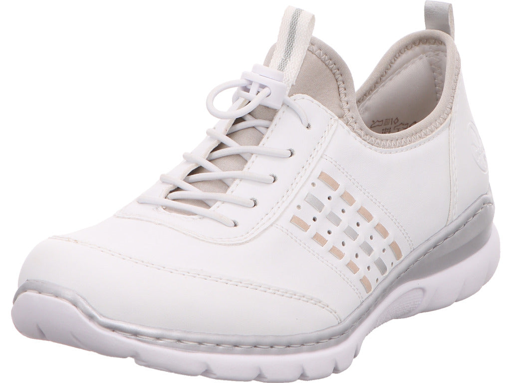 Rieker damessneakers in een wit-meerkleurige combinatie