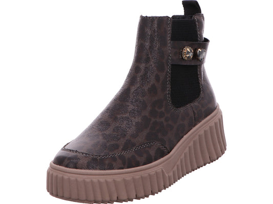 Rieker Damen Stiefel  in grau-bunt-kombiniert