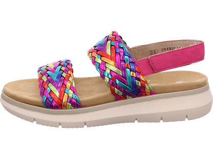 Remonte Damen Sandalette  in grau-bunt-kombiniert
