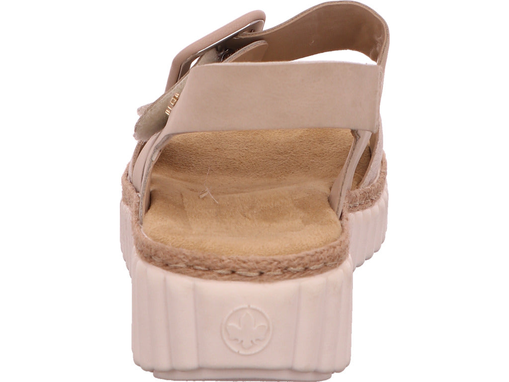 Rieker Damen Sandalette  in beige-bunt-kombiniert